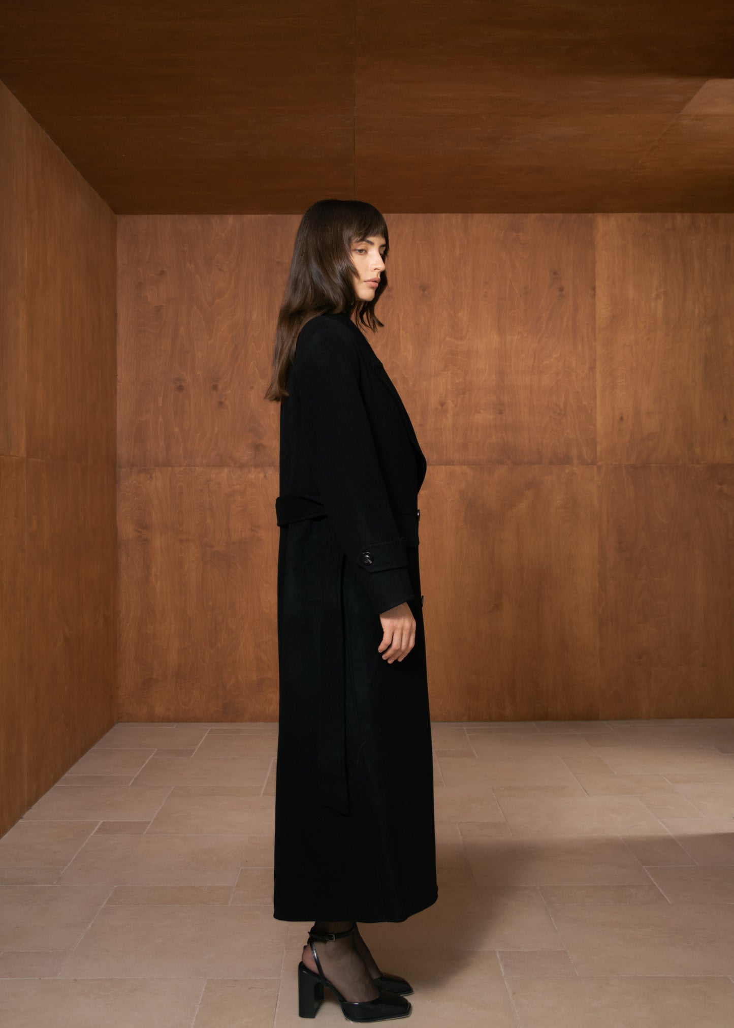 Celine Coat in Wool and Camel Hair