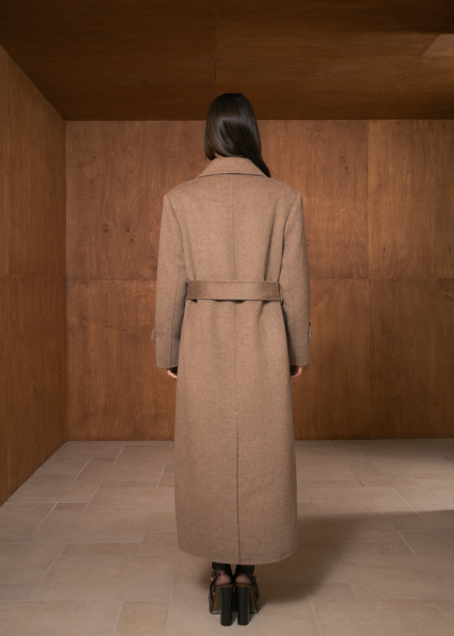Celine Coat in Wool and Camel Hair