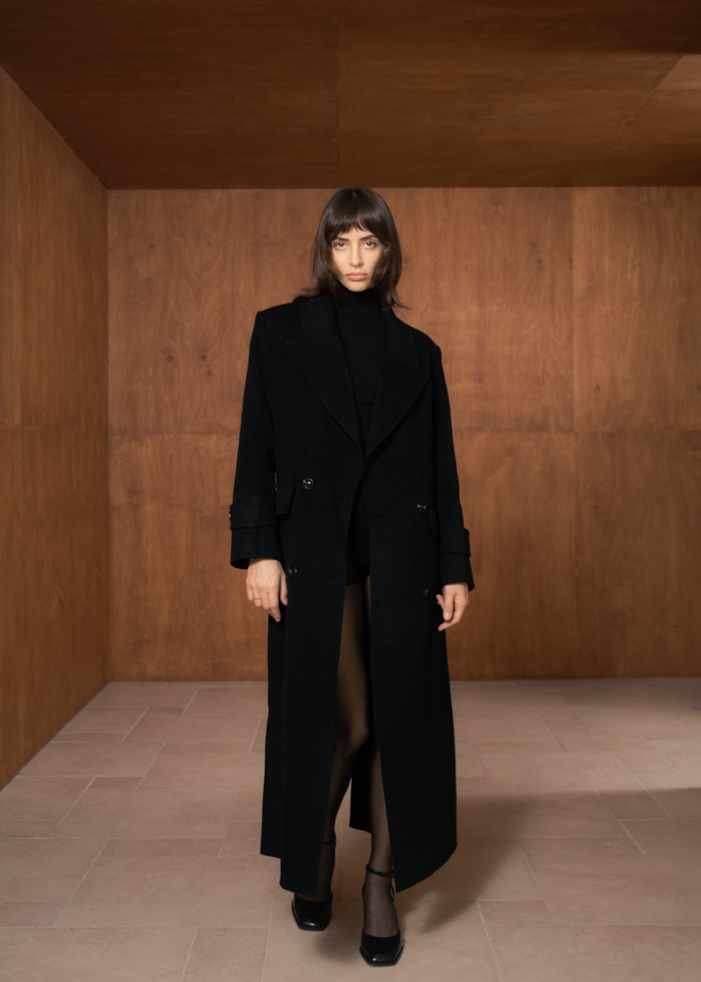 Celine Coat in Wool and Camel Hair