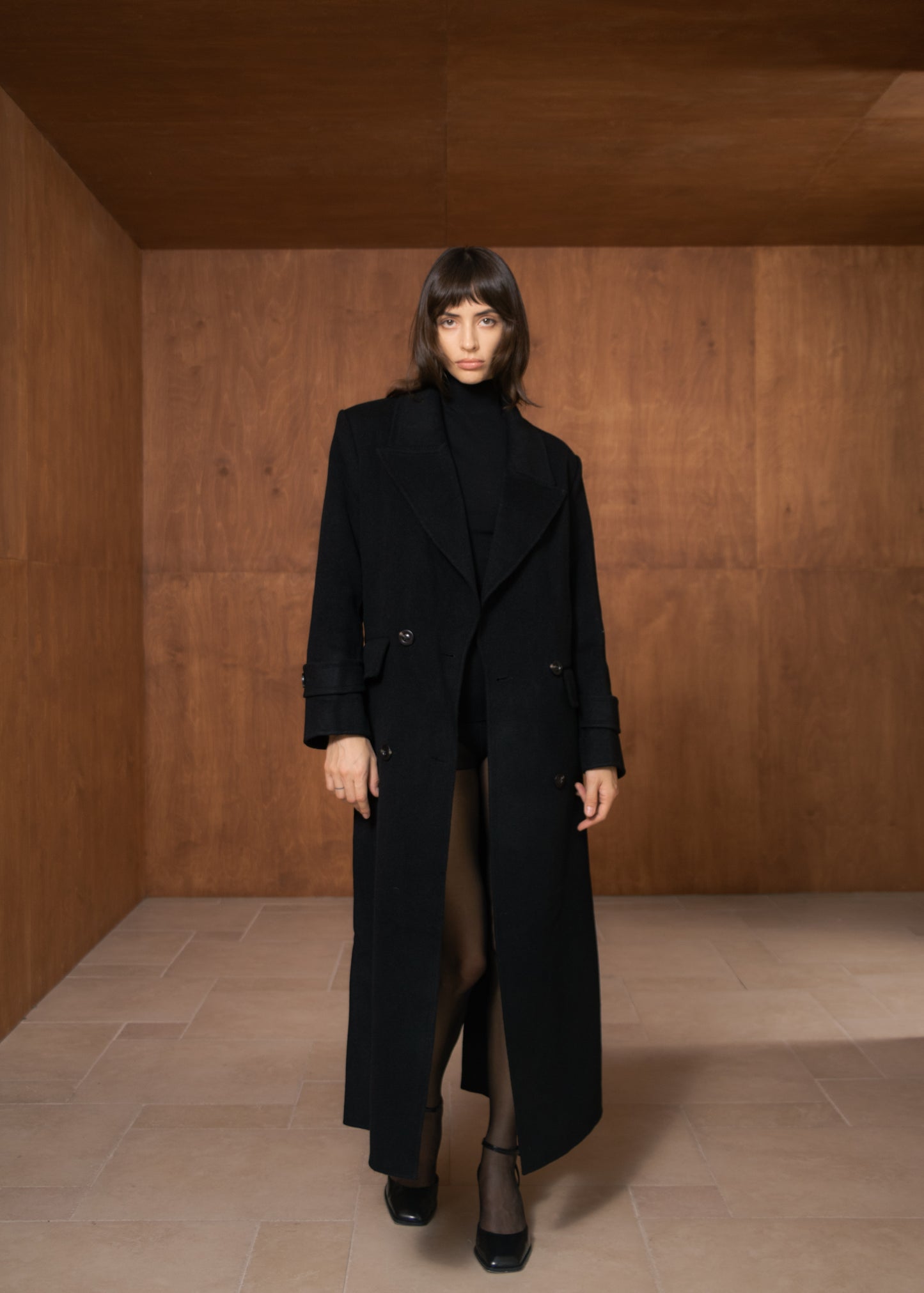 Celine Coat in Wool and Camel Hair