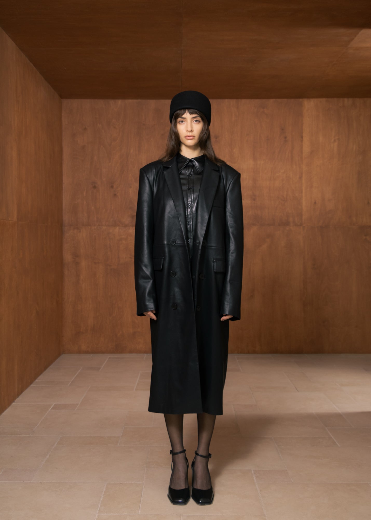 Orabella Coat in Vegan Leather