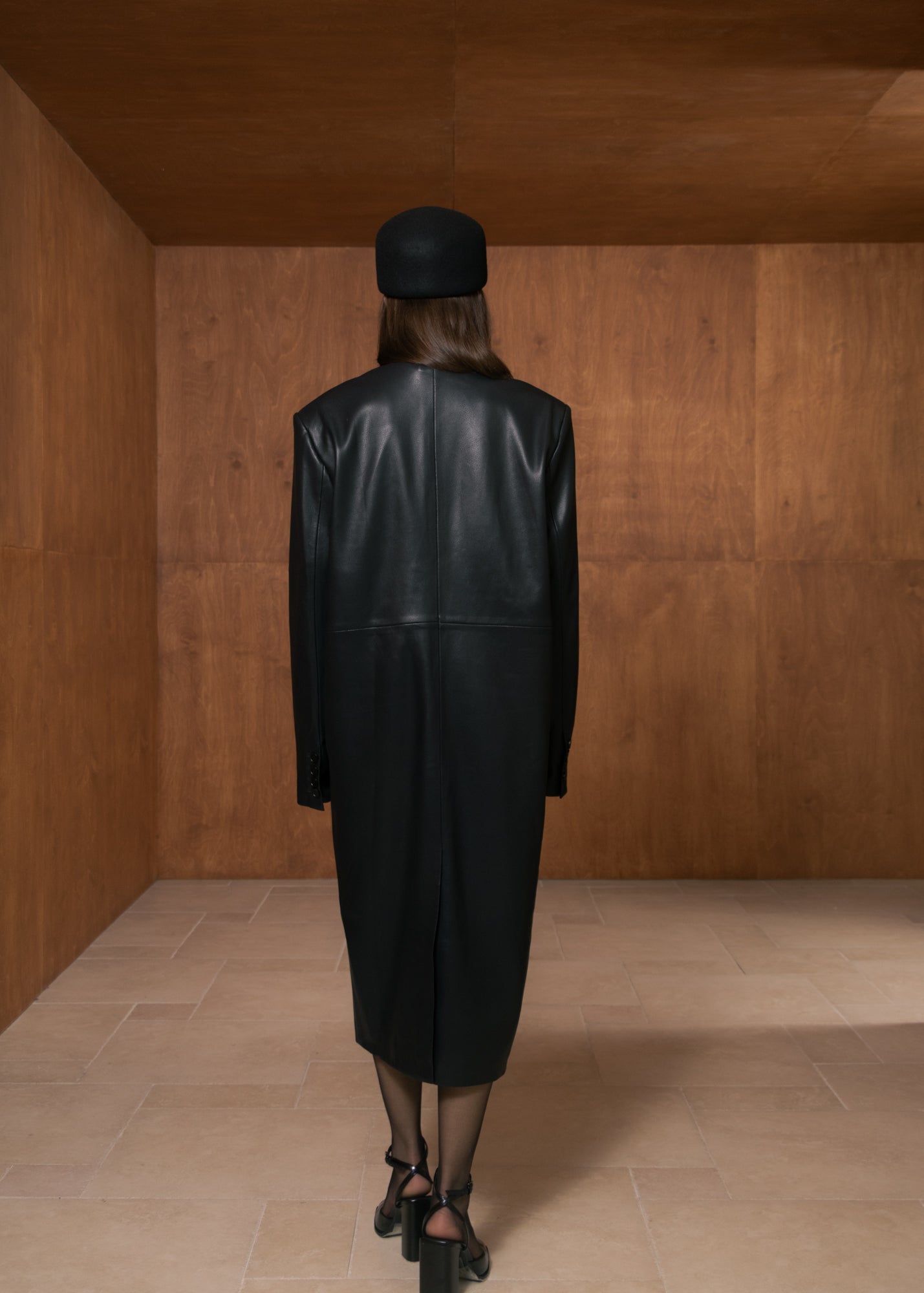 Orabella Coat in Vegan Leather