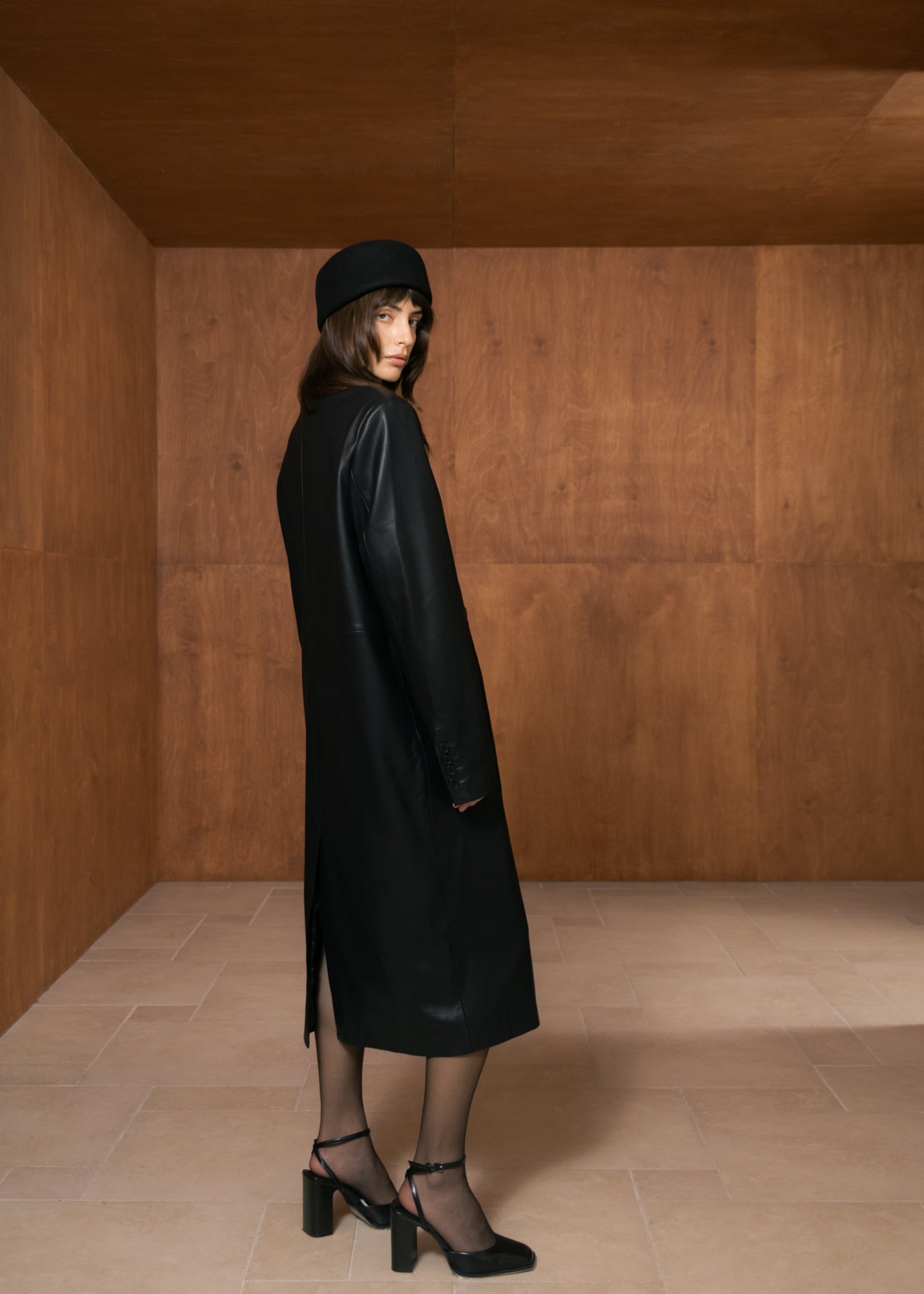 Orabella Coat in Vegan Leather
