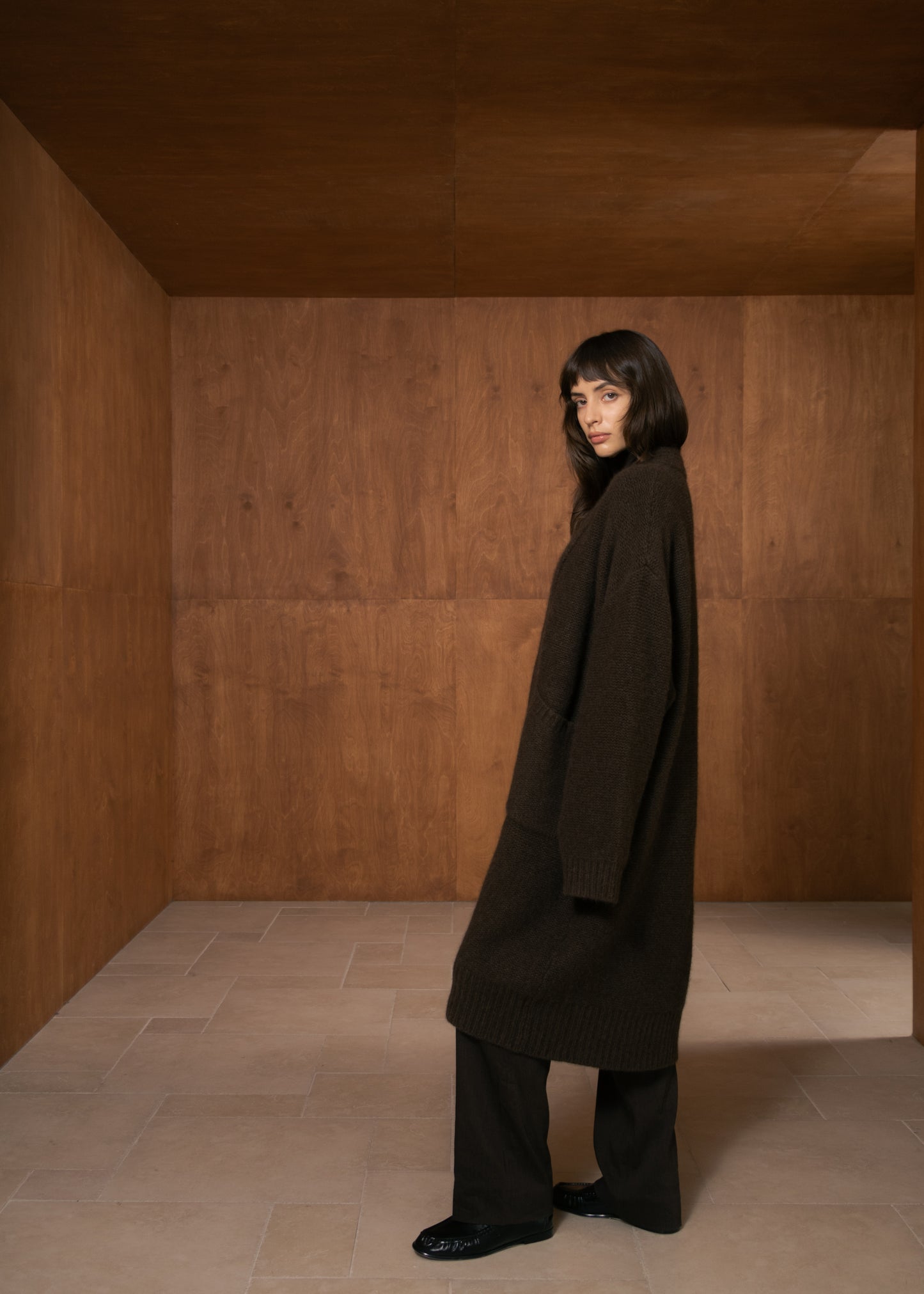Robe-Style Yak Cardigan