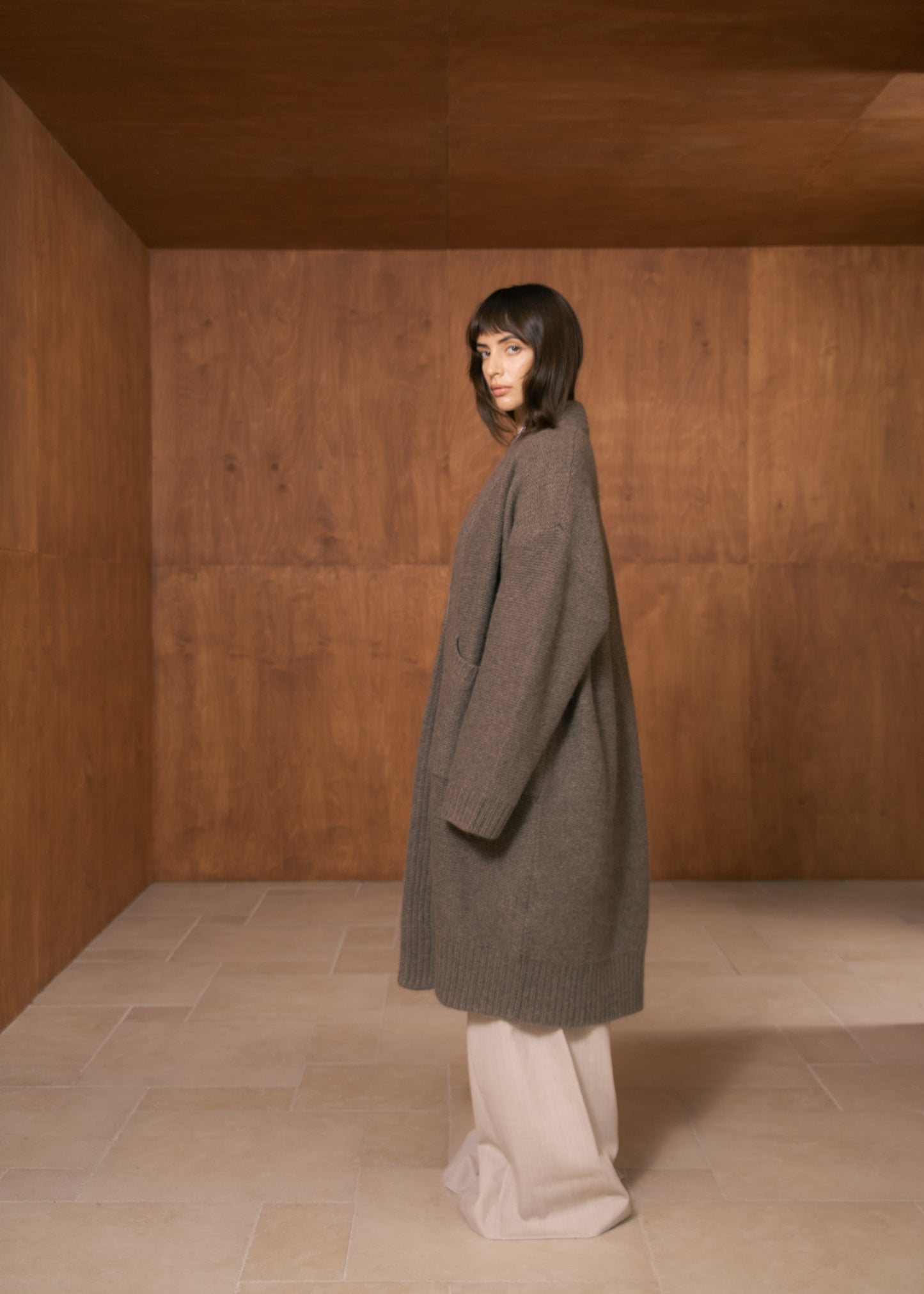 Robe-Style Yak Cardigan