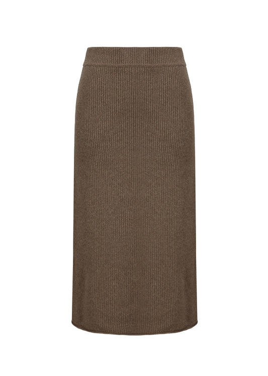 Cashmere Ribbed Skirt