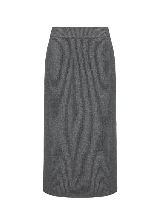 Cashmere Ribbed Skirt