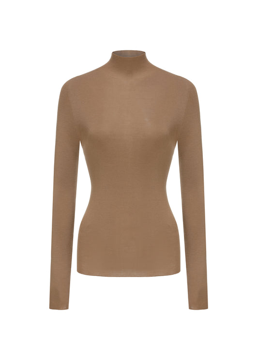 Turtleneck Wool Top