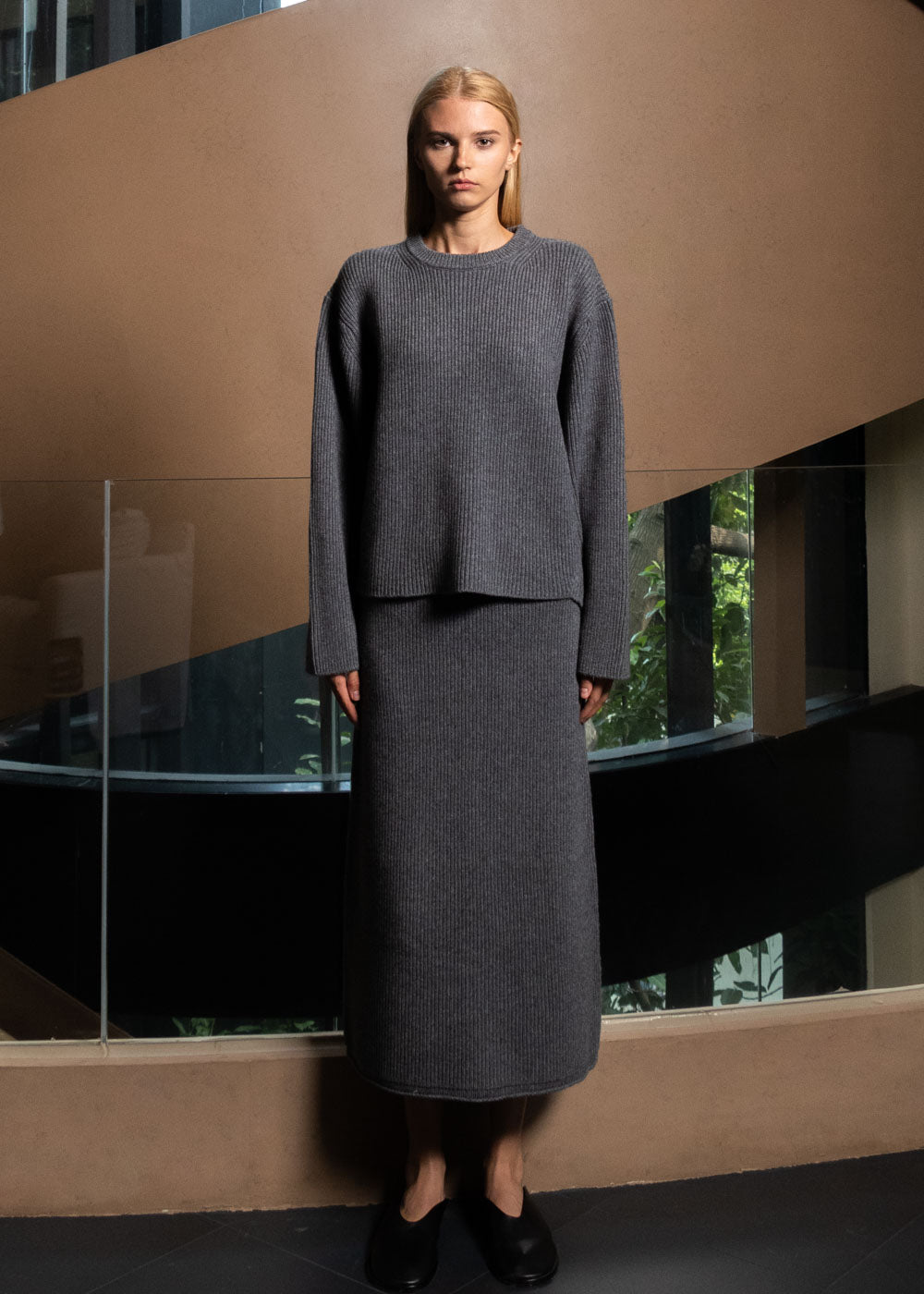 Curved Hem Sweater