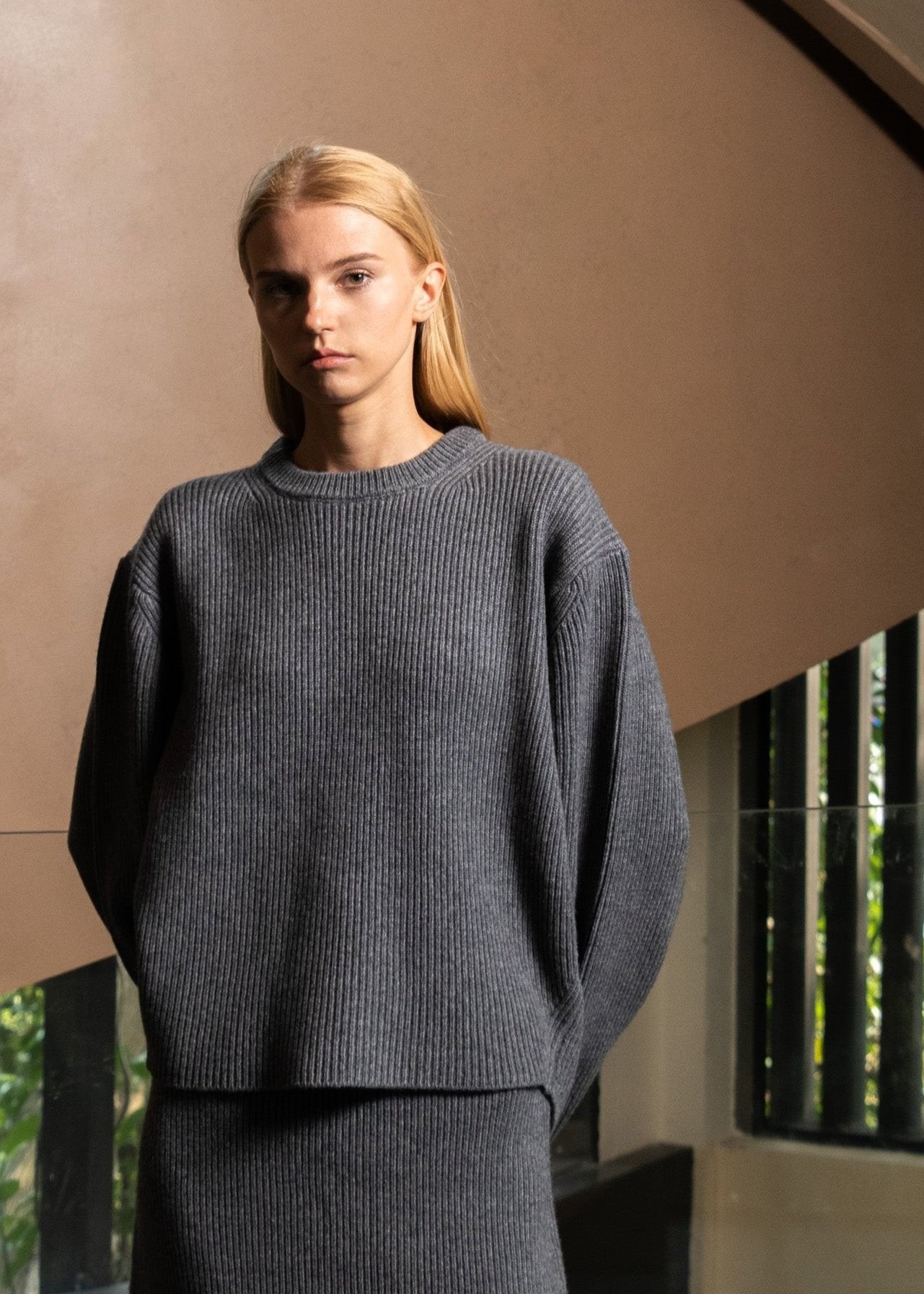 Curved Hem Sweater