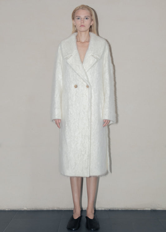 Brushed Cashmere Coat