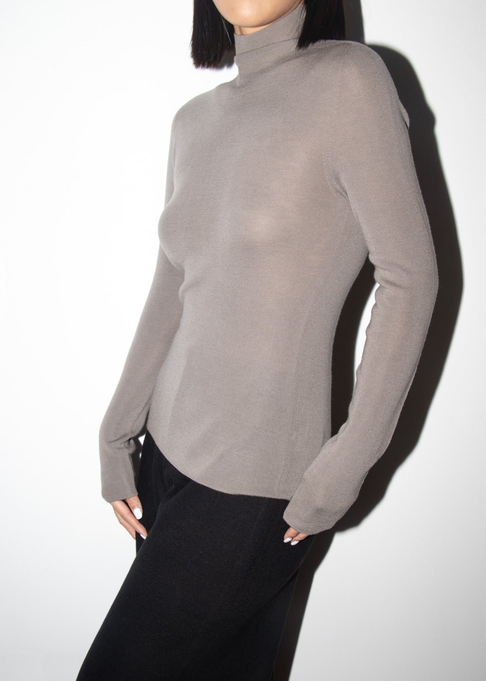 Turtleneck Wool Top