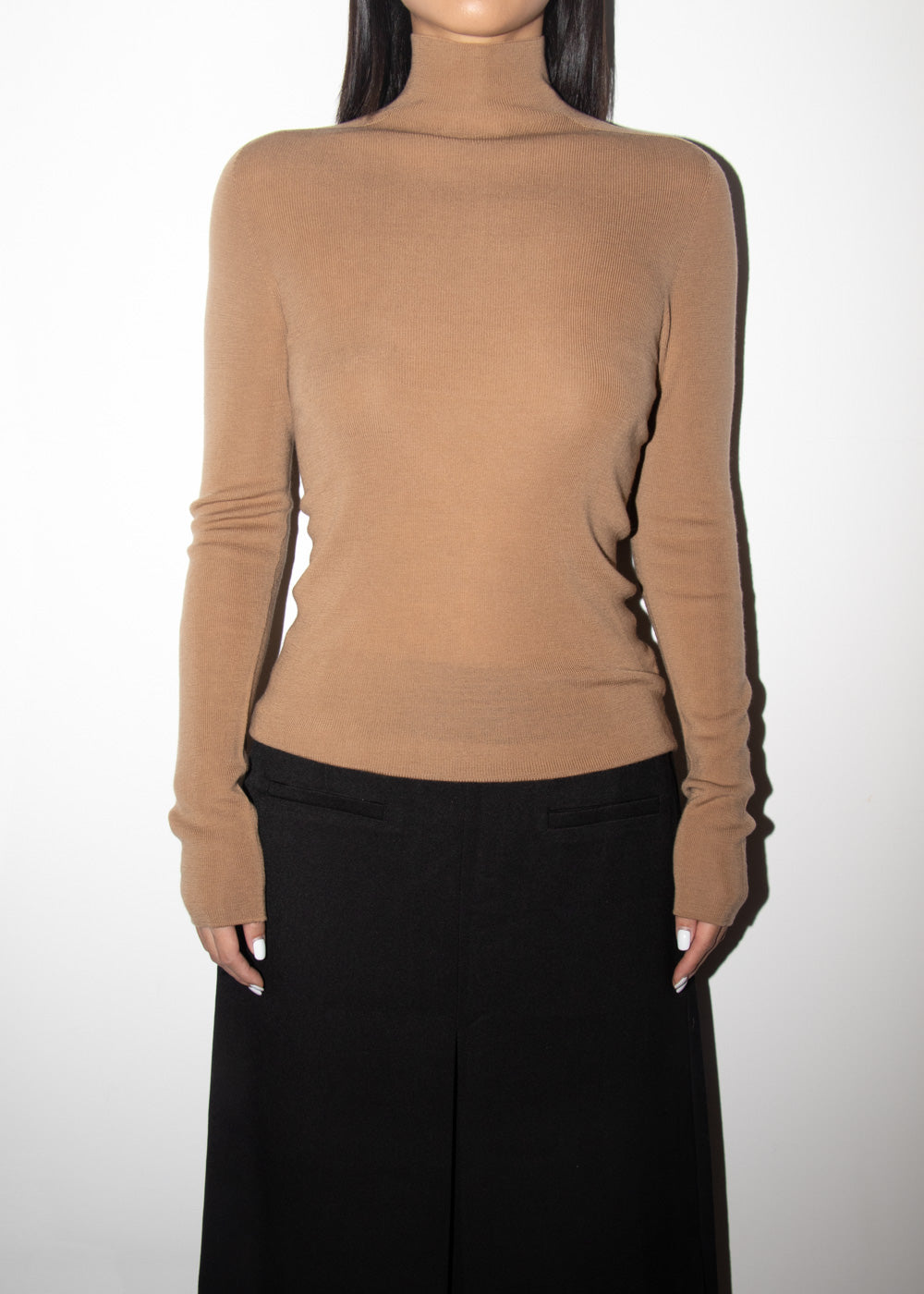 Turtleneck Wool Top