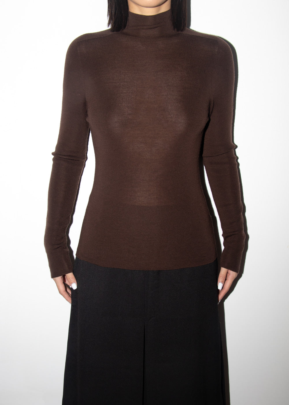 Turtleneck Wool Top