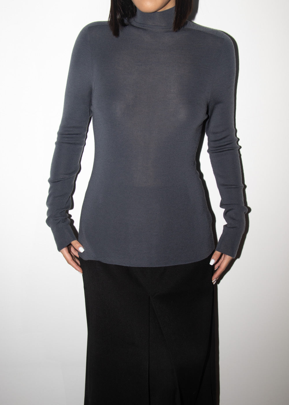 Turtleneck Wool Top