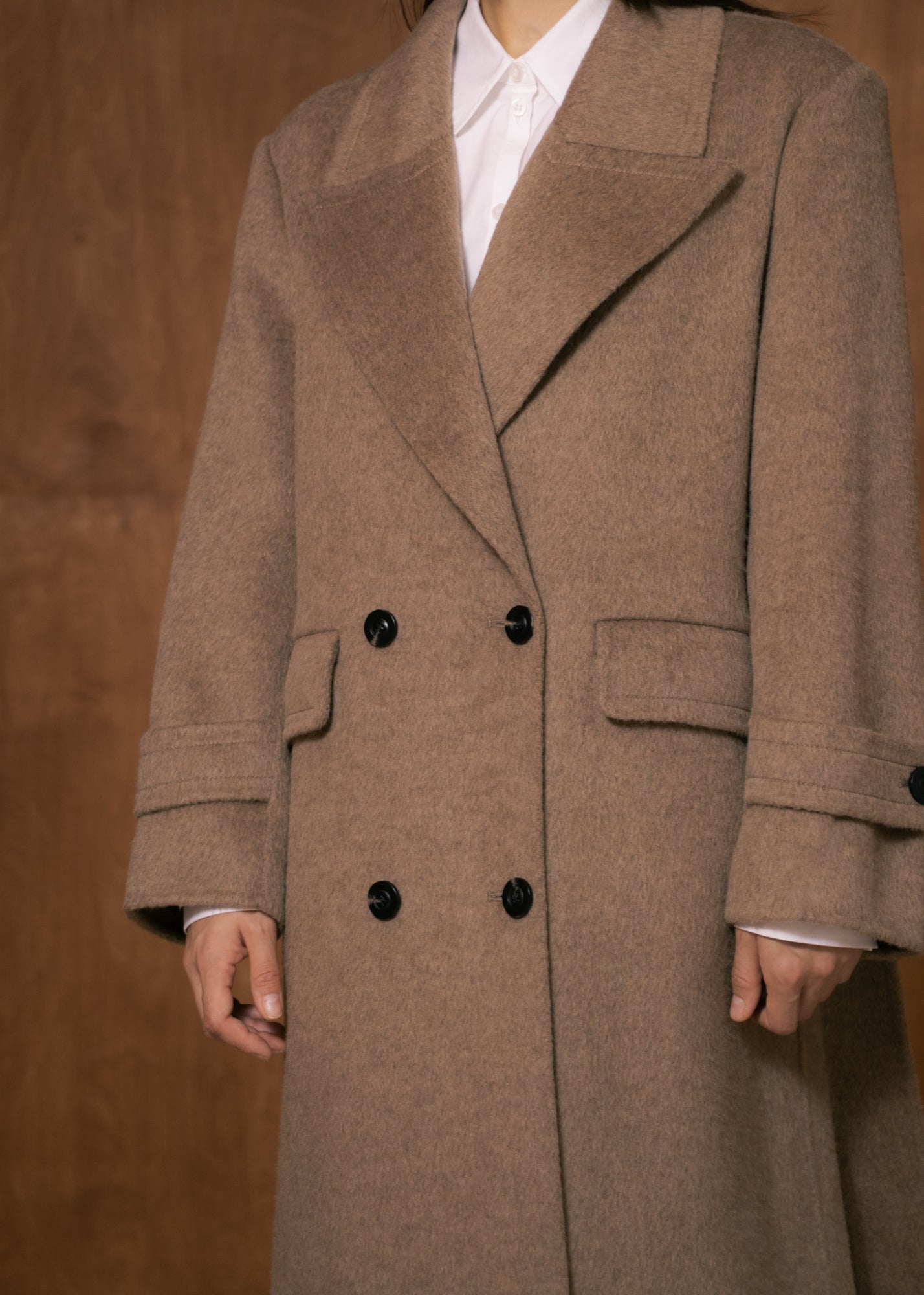 Celine Coat in Wool and Camel Hair