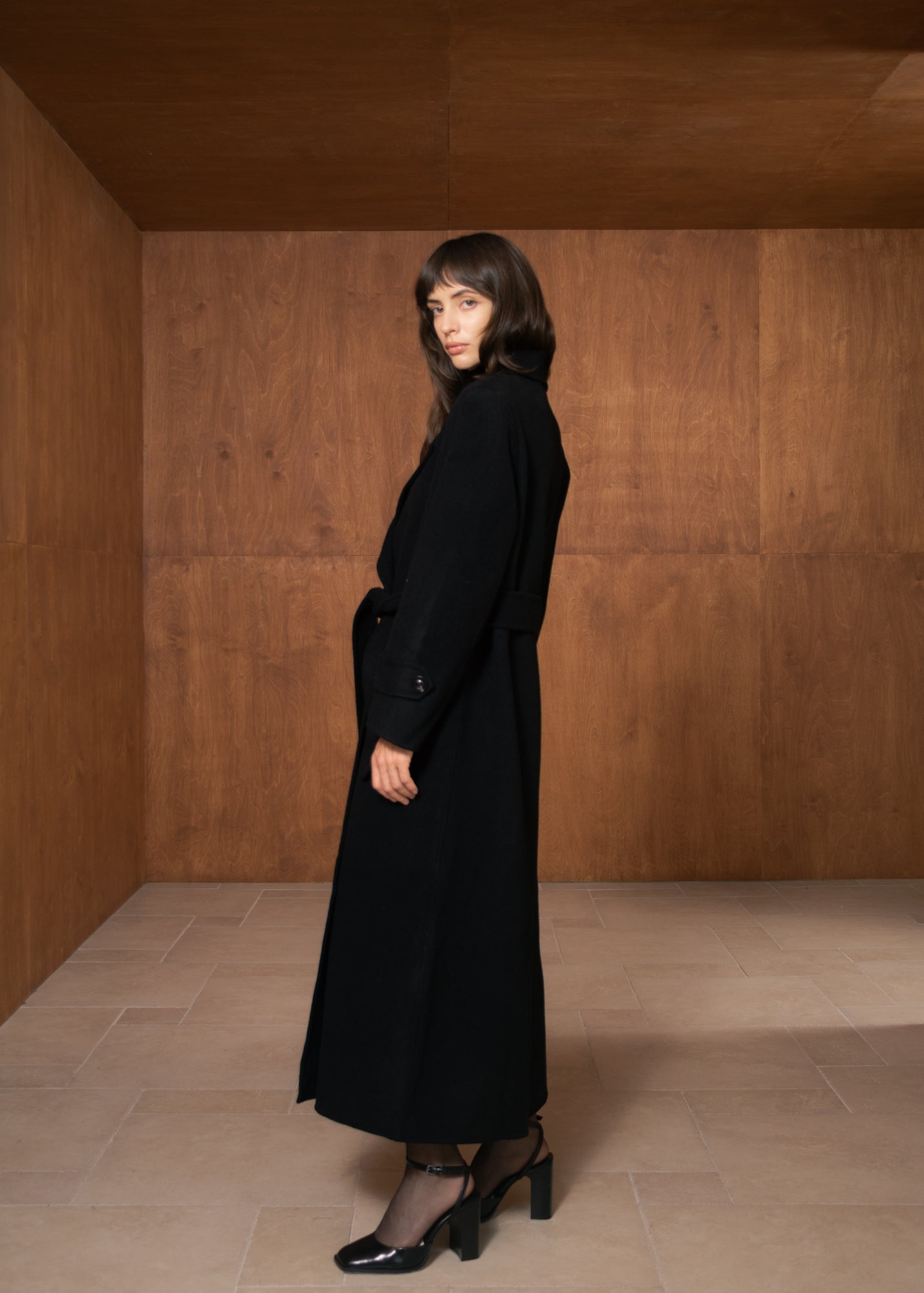 Celine Coat in Wool and Camel Hair