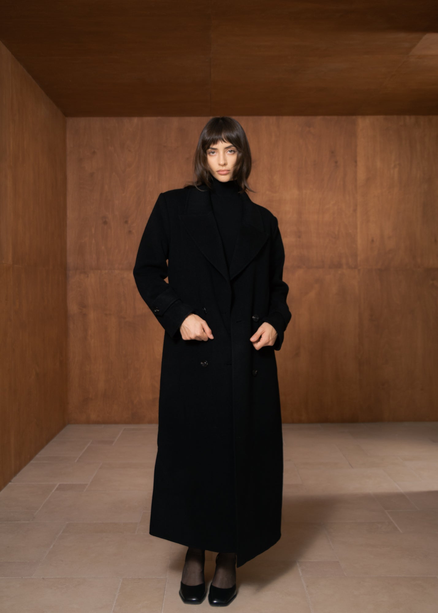 Celine Coat in Wool and Camel Hair