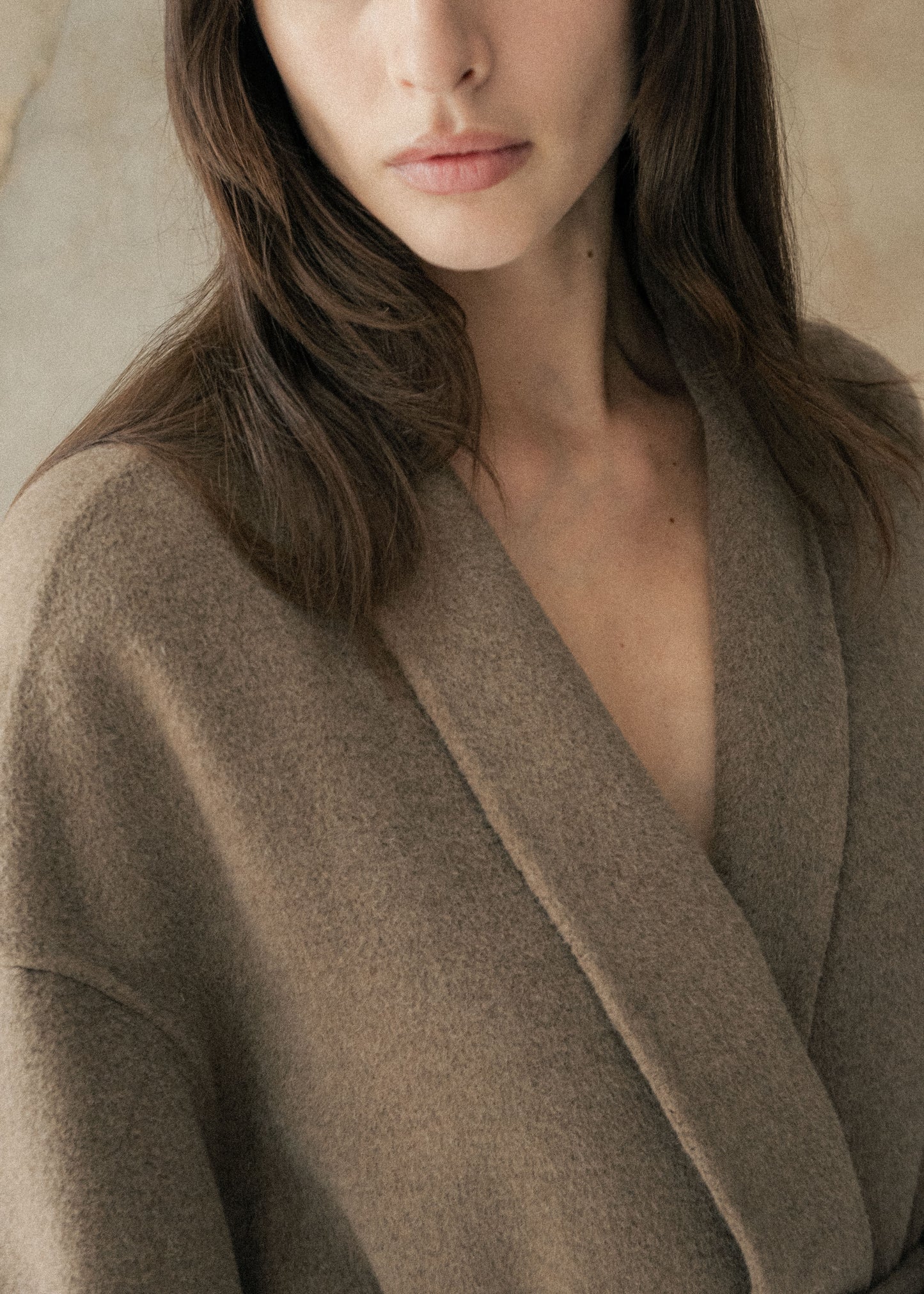 Claret Coat in Wool and Cashmere