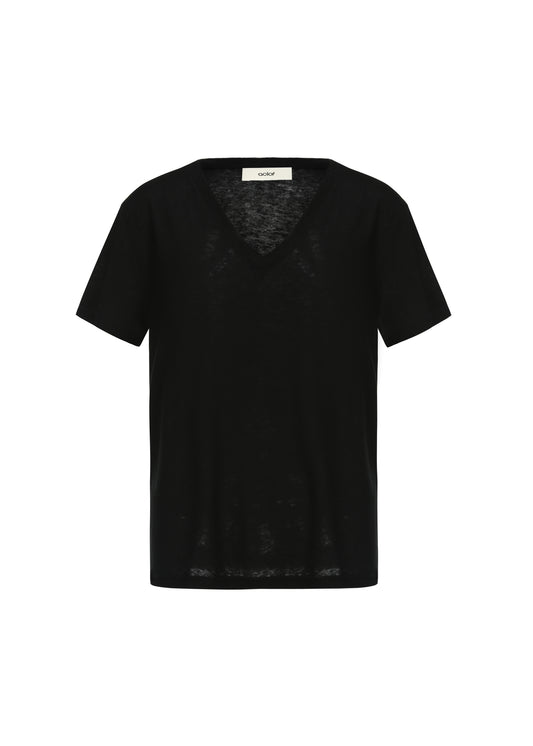 T-shirt en lin rosée