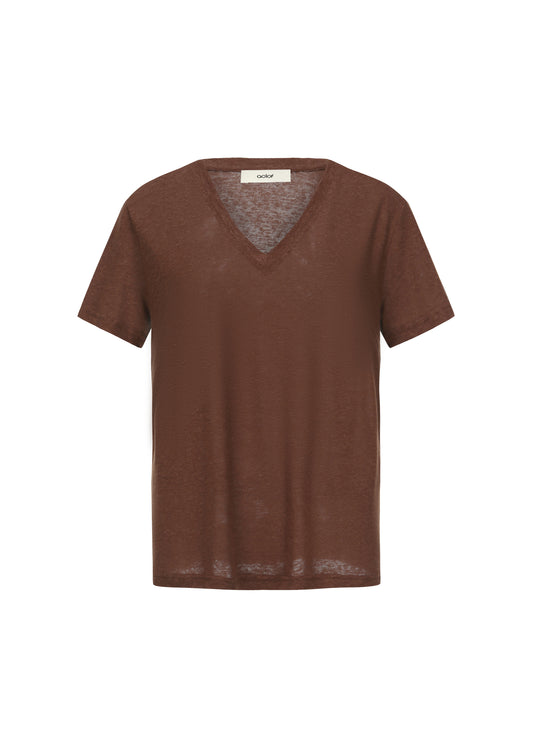 T-shirt en lin rosée