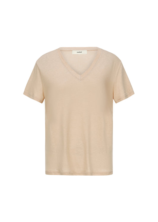 T-shirt en lin rosée