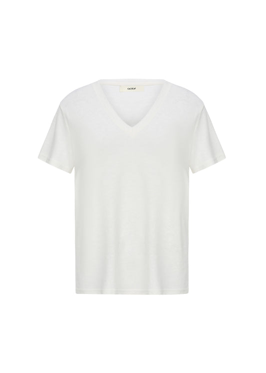 T-shirt en lin rosée