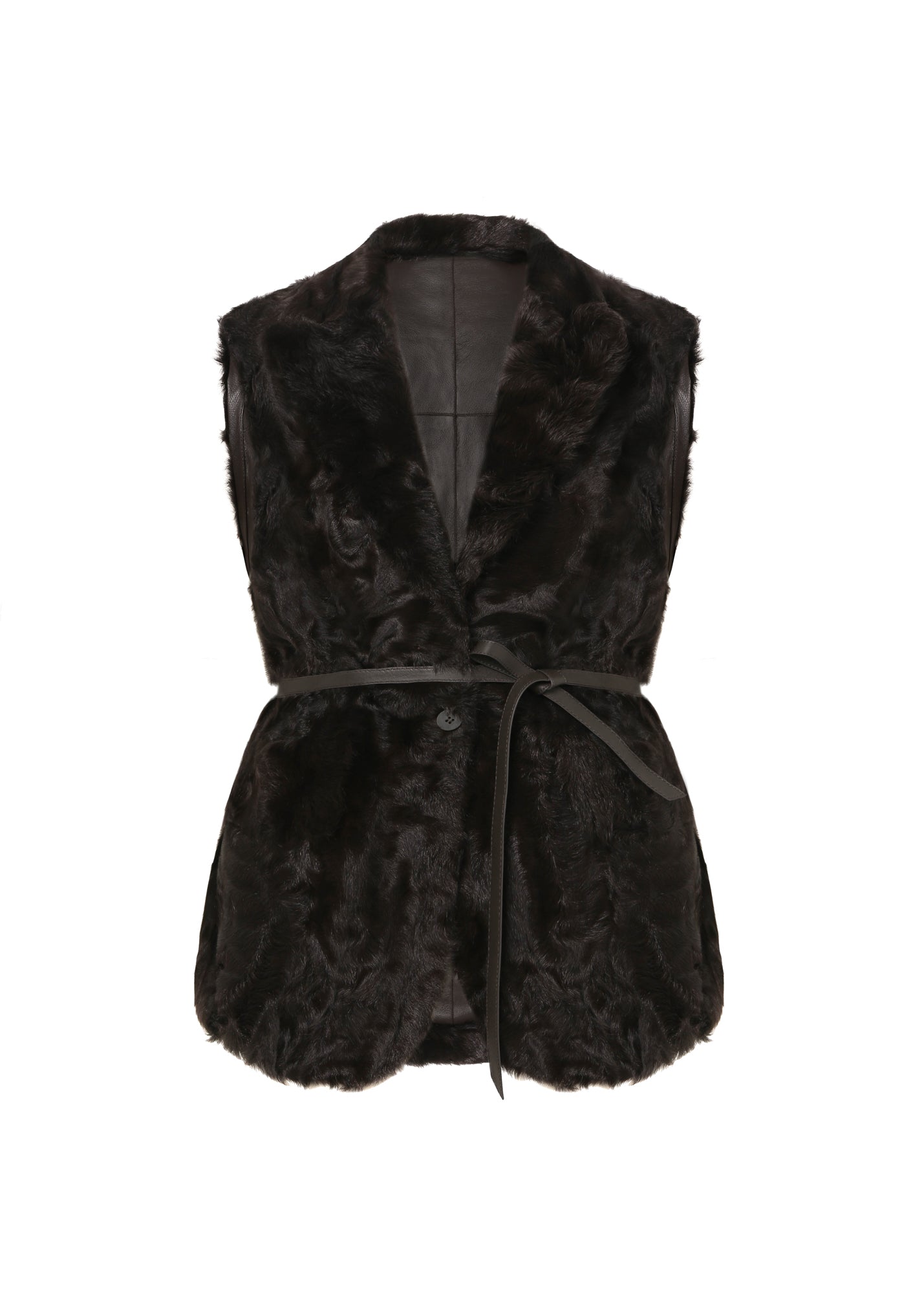 Nerine Vest in Virgin Lambskin