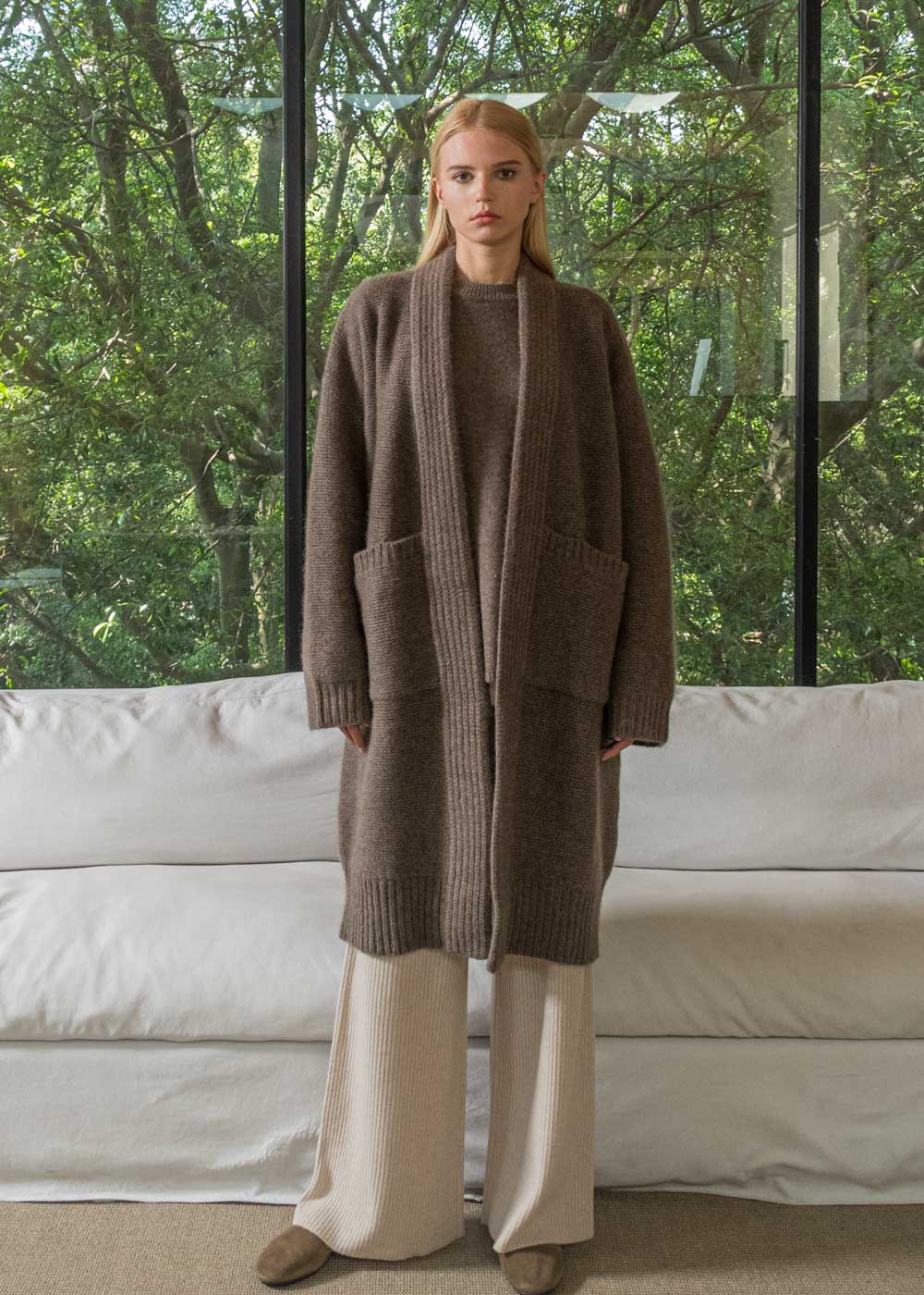 Robe-Style Yak Cardigan