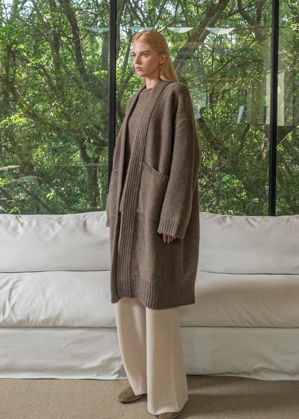 Robe-Style Yak Cardigan