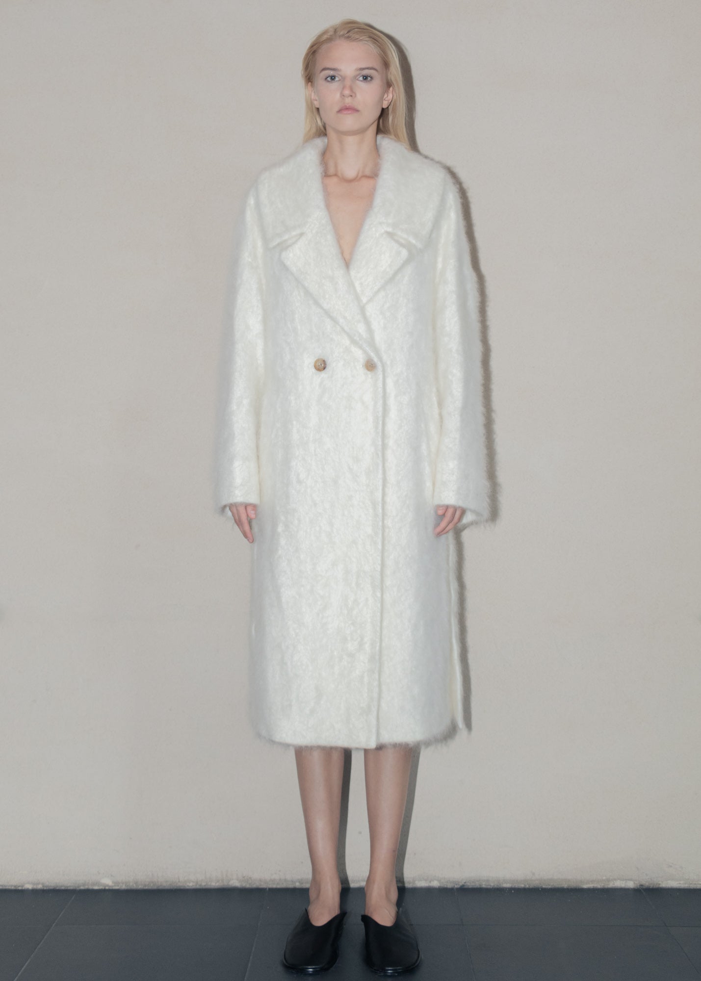 Brushed Cashmere Coat