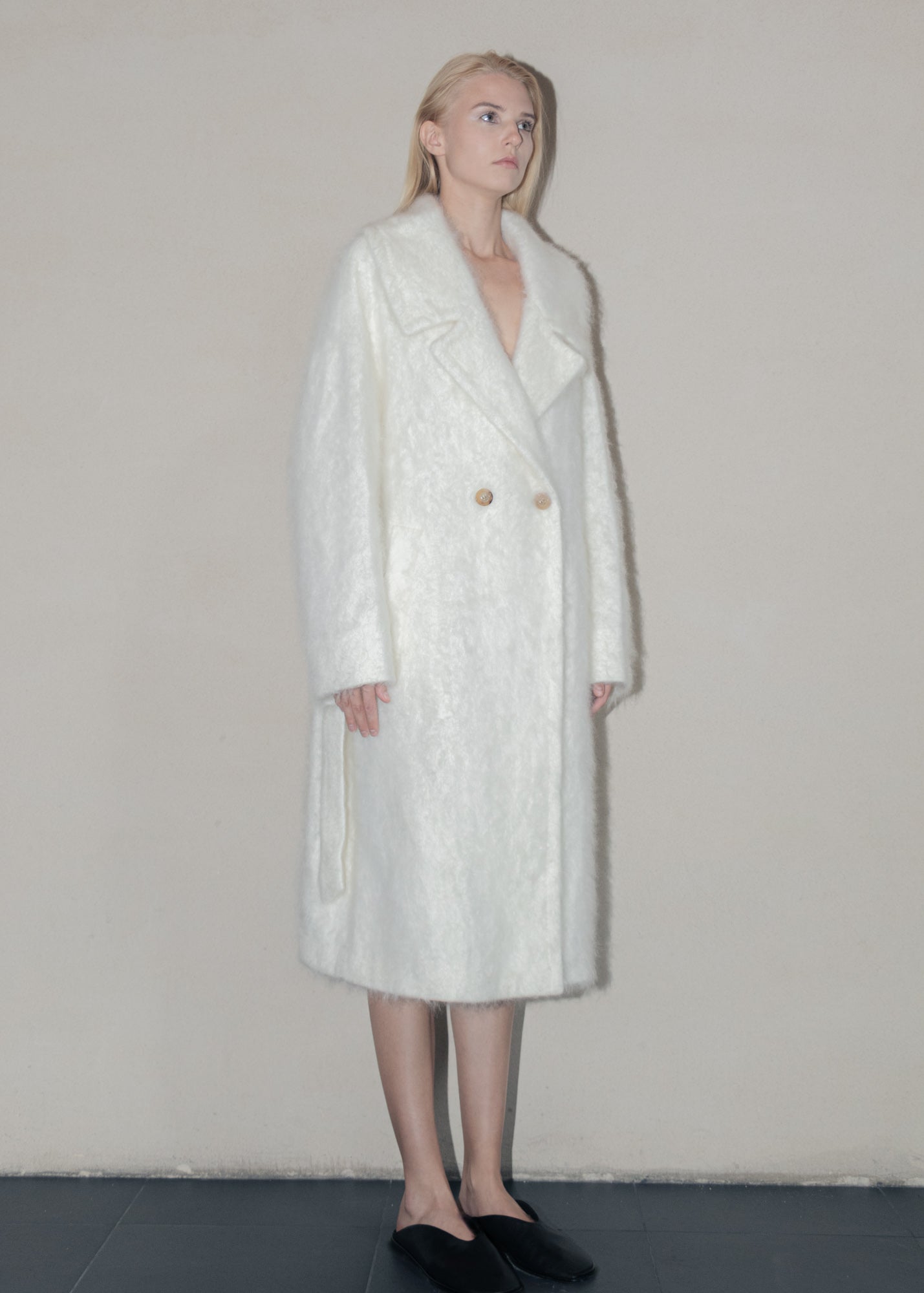 Brushed Cashmere Coat