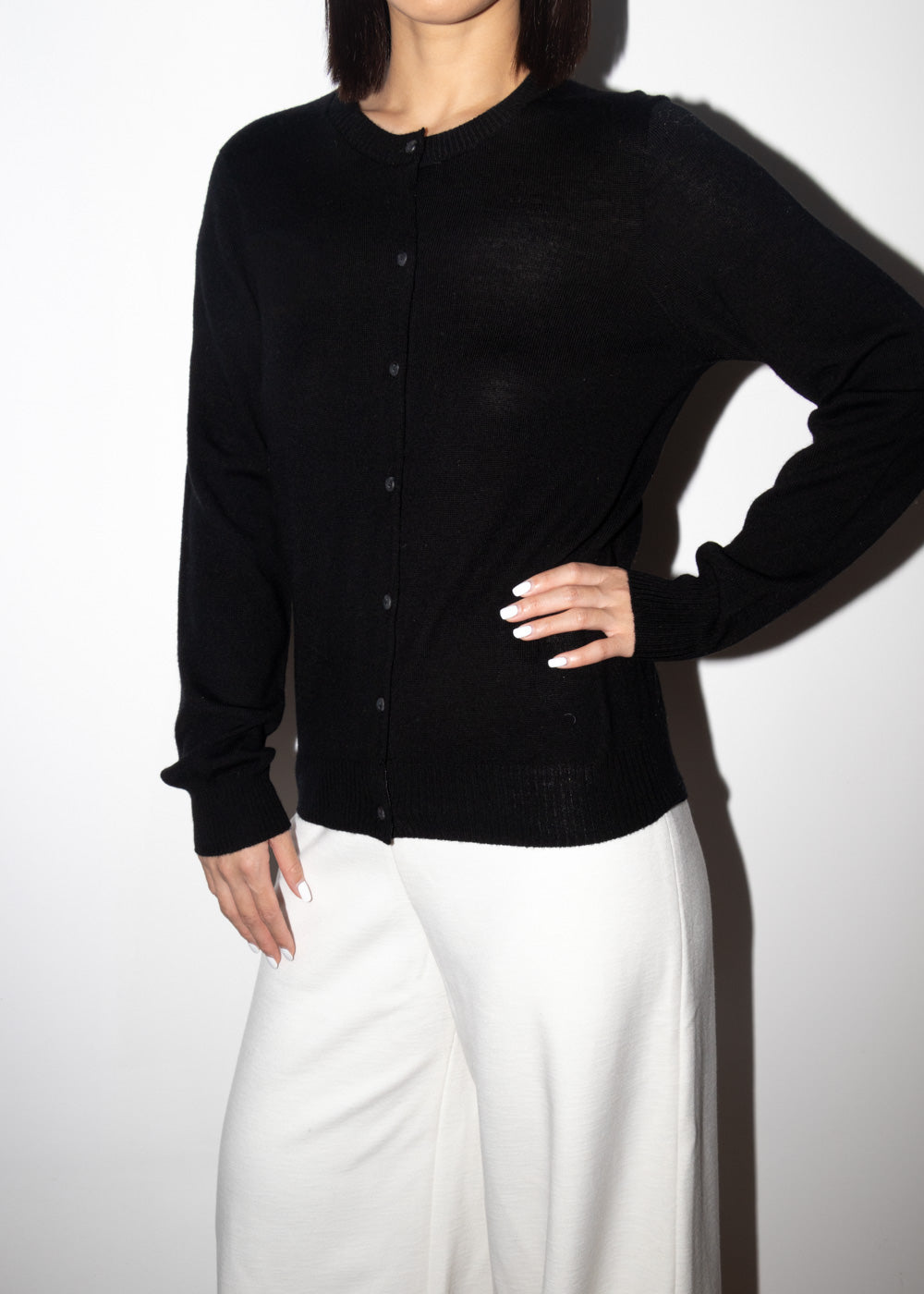 Cardigan en laine tricotée